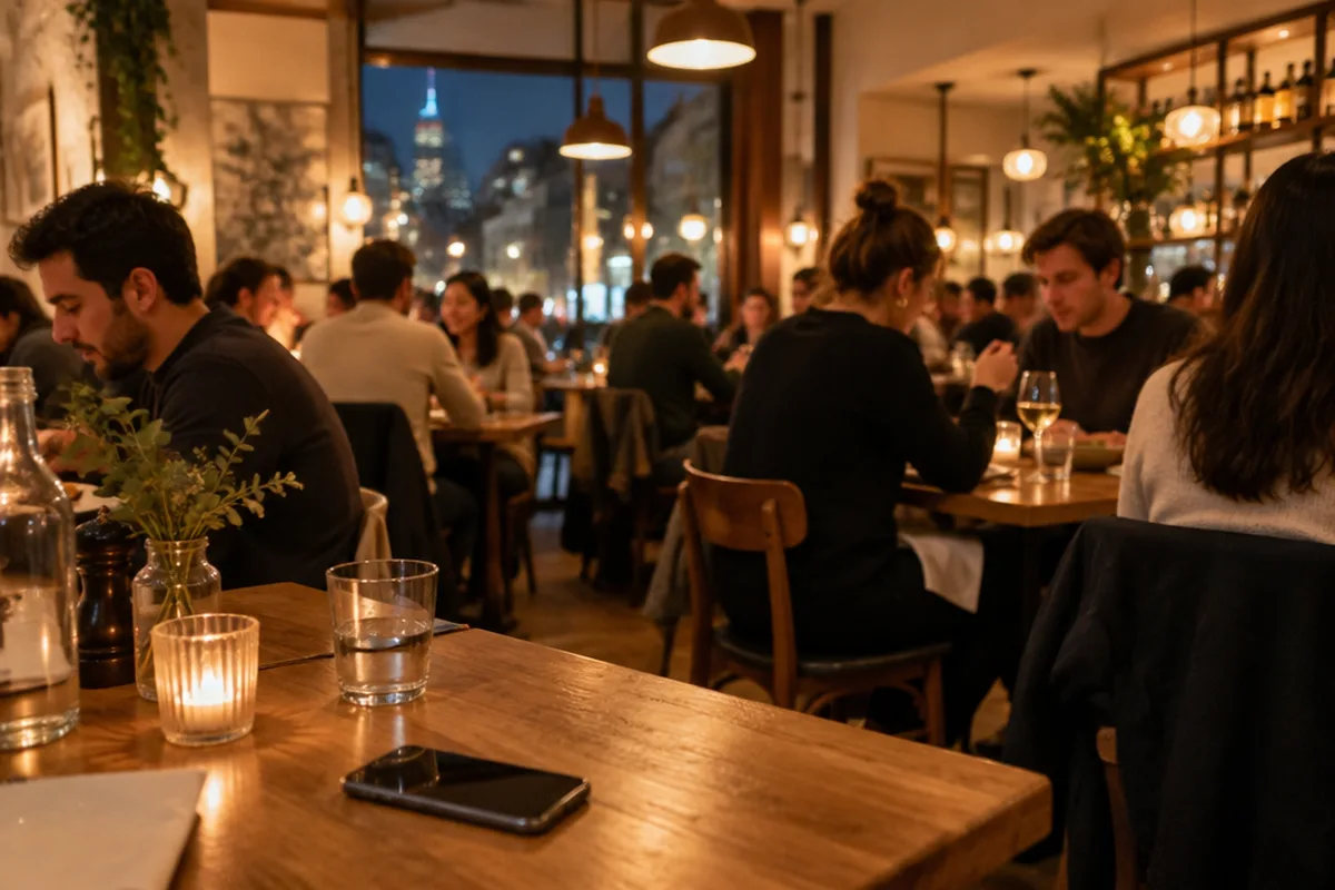 Melbourne casual dining restaurant at dinner