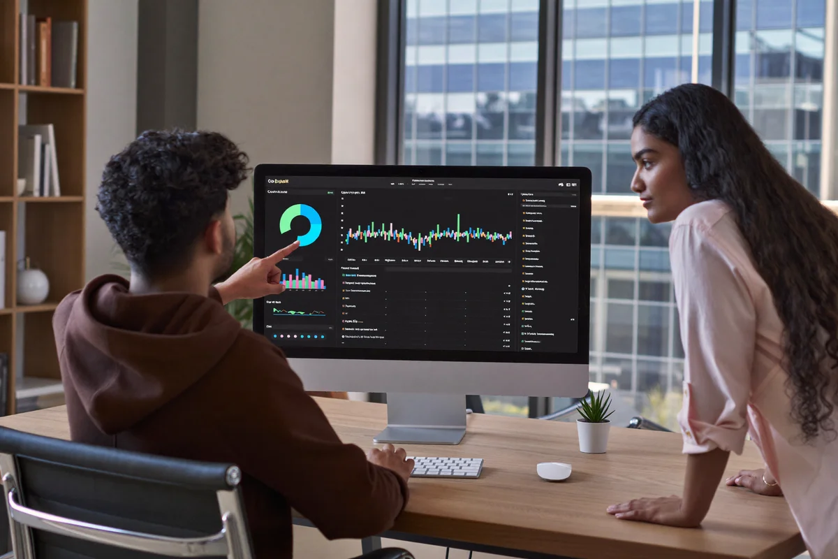Analytics dashboard showing conversion data